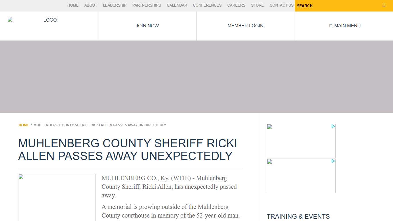 Muhlenberg County Sheriff Ricki Allen Passes Away Unexpectedly | NATIONAL SHERIFFS’ ASSOCIATION